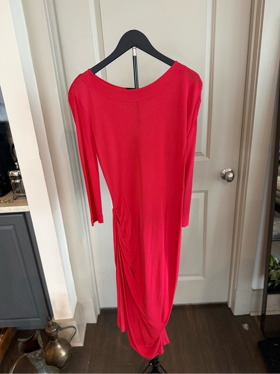 Vivienne Westwood Dresses & Skirts - Vivienne Westwood Red Long Sleeve Maxi Draped Jersey Dress